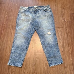 torrid Distressed Light Denim Relaxed Jeans